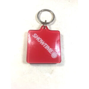 Vintage Showtime Acrylic Keychain Collectable Red